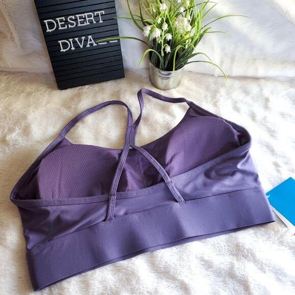 Columbia Womens Sports Bra Purple L Removable Pads Racerback New - Picture 3 of 5